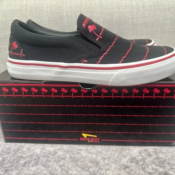 AUTHENTIC In-N-Out Drink Cup Slip-on Shoes in BLACK - Women’s 9.5 / Men’s 8 - Picture 8 of 12